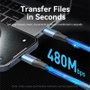 Vention Cable USB-C a USB-C 240W 0.5m Negro/Azul